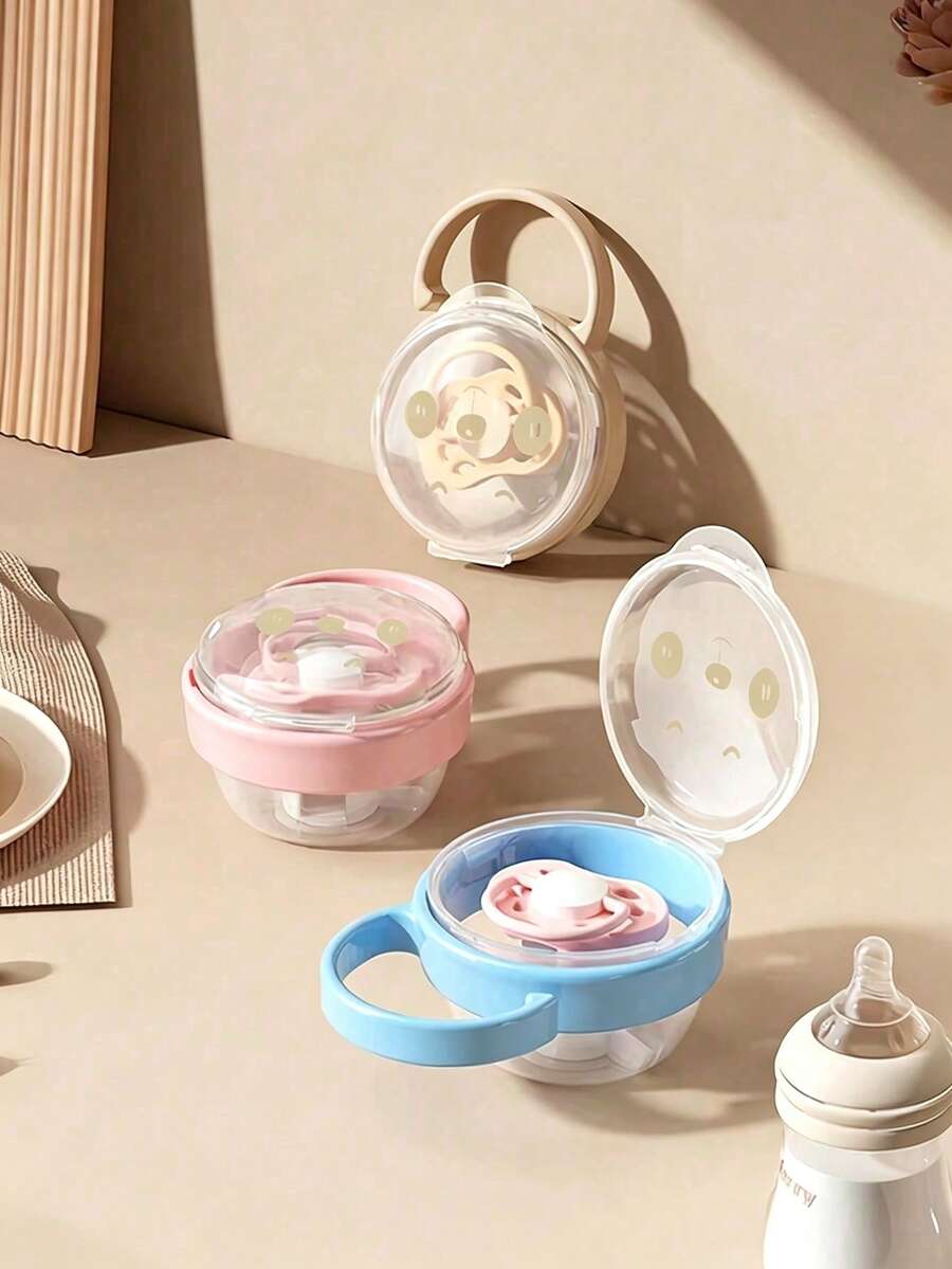 Portable Handheld Pacifier Storage Box, Dust-Proof Protection For Baby Pacifiers, Convenient To Carry - Multicolor - View 1