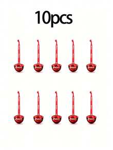 10pcs Christmas Sleigh Bells With Red Ribbon, 3.81cm Mini Metal Bell Decorations, Suitable For Christmas Tree Decor, Perfect For Wedding, Baby Shower, Holiday Party DIY Decoration - Multiple Styles - View 15
