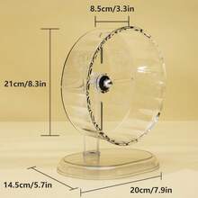 1 Hamster Transparent Running Wheel Toy, Suitable For Hamsters To Run And Exercise Quietly, Easy To Disassemble And Clean, Pet Accessories - Multicolor - View 10