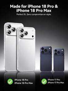 3件組 [2026新款] 9H 鋼化玻璃相機鏡頭保護貼，相容 iPhone 18 Pro/18 Pro Max，閃亮鋁環設計，高透清晰、防刮、防指紋、防碎裂、無氣泡、易安裝，相容手機殼，可愛銀色，女性生日禮物 - 銀色 - 查看 7