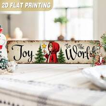 2D Flat Single Piece Vintage "Christmas Carol" Metal Sign, Christmas Design, Wall Decor, Suitable For Living Room, Bedroom, Entryway, Kitchen, Office, Christmas Decoration Sign, 3.9X15.7 Inches (Random Style) - A - View 3