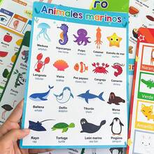 Lachilly 10 buah Poster Pembelajaran Bahasa Spanyol, Perlengkapan Pendidikan Prasekolah Taman Kanak-kanak, Dekorasi Papan Buletin Kelas, Poster A4, Materi Pembelajaran Bahasa Spanyol - MultiWarna - View 5