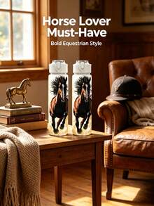 1pc/5pcs 750ml/26oz Plastic Water Bottle, Flip Top Leak-Proof Lid, Reusable Sports Water Bottle With Horse Pattern, Suitable For Gym, Camping, Outdoor Travel, Horse Lover Animal Gift, Aesthetic Water Bottle - Multi-color-steed - View 6