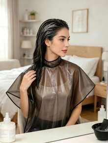 1pc Large Foil Hair Salon Cape, Waterproof Hair Styling Cape, Suitable For Dyeing, Styling, Perming And Hair Care, Hairdressing Tool, Salon Accessory, Essential For Salon And Travel - A - View 3