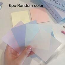 300pcs/150pcs/50pcs/Transparent Morandi Color Sticky Notes, Self‑Adhesive Square Clear Highlight Page Markers, Waterproof Reading Memo Pads For Book Annotation School Office Supplies,Essential For School, Halloween, Christmas Gifts - one-size - View 10