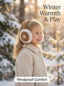1pc Children's Autumn/Winter Thermal Lined Thick Ear Muffs, Starfish Design Warm & Cold-Proof Ear Protectors - Multicolor - View 3
