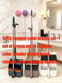Household Broom And Dustpan, Long Handle Floor Cleaning Broom And Dustpan With Comb Teeth (For Removing Dust And Debris); Suitable For Home, Kitchen, Living Area And Office Use; (Air Freshener Also Available) - C - View 14