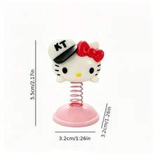 Hasbro 1PC Sanrio Hello Kitty Car Dashboard Bobblehead, Cute Suction Cup Spring Doll, Dual-Use Car And Desktop Decor Gift, Non-Slip Car Accessory Suitable For Men And Women, Fun Gift For Friends And Yourself - One Size - View 3