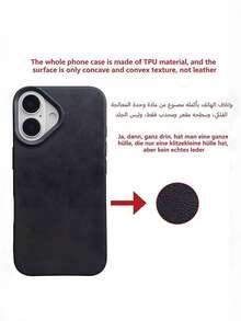 1pc 2D Printed Palm Tree Pattern, Popular Classic New Premium Feel, Retro Luxury Style, Faux Leather Texture, Dustproof Waterproof Soft Shell, Suitable For IPhone18/17/16/15/14/13/12/11/Pro/ProMax/X/XR/XS/XSMAX/7/8/PLUS/Air/Se2/3, Perfect Gift For Friends, Family, Couples, Yourself, Birthday, Holiday. - Black - View 11