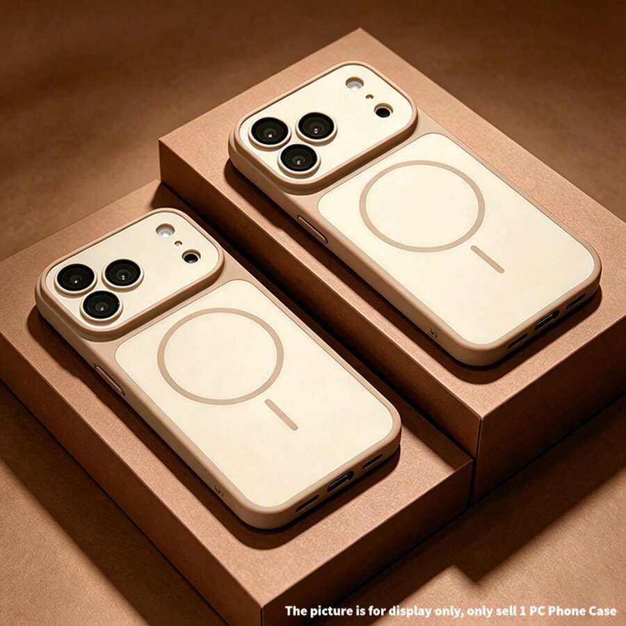 Casing Magnetik Warna Cerah Mewah Kompatibel Dengan iPhone 18 Pro Max 18 Pro, Dengan Pengisian Daya Nirkabel Magnetik dan Pelindung Layar, Casing Ponsel Kompatibel Dengan iPhone 16 Pro Max 17 Pro Max 16 Plus 17 12 11 15 14 13 - Emas Gurun - View 1
