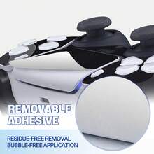 Juego Completo de Pegatinas Protectoras Compatibles con Edición de Disco, Patrón de Camuflaje Gris Oscuro Personalizado, Película Anti-Arañazos Removible sin Residuos, Compatible con Consola y Control DualSense - Ver 9