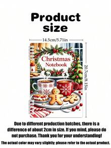 Fun Christmas Themed Recipe Notebook, Student Writing Office Record Diary - Christmas White Holiday Table Theme, Suitable For School And Office Use, Perfect Christmas Birthday Gift - Exquisite Storage And Planning Notebook, Decorated With Christmas Themed Decor - Very Suitable For Daily Use And Organization, Gift Recipients Include Cat Lovers, Best Friends, Partners, Young Juniors, Friends Can Use For Christmas Funny Blessings - Multicolor - View 6