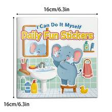 English Language Daily Fun Stickers Activity Notebooks, Independence & Polite Manners Themes, Self-Care And Daily Routine Activities, Cute Animal Illustrations, Matching, Observation, Life Skills & Interactive Sticker Games - Daily Fun Stickers Activity Series - View 2