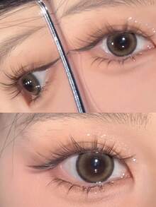 80 Clusters Self-Adhesive C Curl Glue-Free False Eyelashes, Transparent Eyelash Band, Cartoon Style Brown Eyelash Clusters, Suitable For Daily Wear, Weddings, Dates, Parties, Music Festivals And Various Occasions - C - View 5