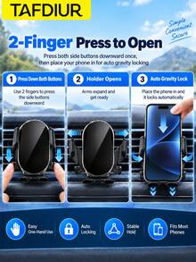 TAFDIUR 1pc ABS+Iron Alloy Material Gooseneck Flexible Suction Cup Car Phone Holder, Suitable For Dashboard Adsorption Installation, Freely Bendable, Stable And Shake-Free, Applicable For Driver Navigation/Music/Phone Calls And Other Scenarios - Multicolor - View 5