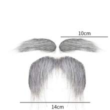 1 Set Reusable Fake Mustache And Eyebrows, Suitable For Halloween Party Makeup Accessories - Multicolor - View 12