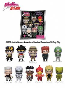 1PC Viz Media Officially Licensed Blind Bag Random 3D PVC Figure Bag Clip Featuring Jotaro Kakyoin Joseph DIO And Multiple Stand Character Pendants Luggage Backpack Accessory Classic Anime Collectible Trinket Cool Gift For Fans - Multicolor - View 7