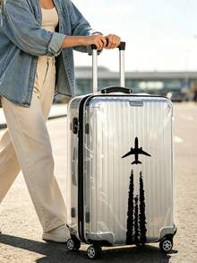 Transparent Luggage Protection Cover, Luggage Compartment Cover, Waterproof, Stain Resistant, Suitable For 20/24/28 Inch Luggage, Suitable For Travel Enthusiasts To Protect And Store Luggage - Multicolor - View 3