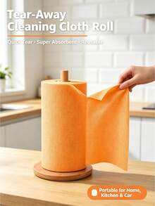 Roll-Up Tear-Off Microfiber Cleaning Cloth, 20x20cm Thick Soft Super Absorbent Reusable Washable Towel, Quick Tear-Off Cloth, Suitable For Kitchen, Car, Home, Glass, Countertop, Cozy Autumn Stress Relief Self-Care Cleaning Essential - Disposable Towel - View 10