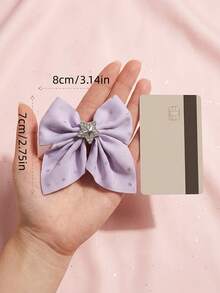 2/6/10pcs/Set Star Decor Morandi Color Bow Hair Clips, Fresh Hair Accessories - Suitable For Girls And Women, Applicable For Daily Wear, Vacation, Party, Gathering - Multicolor - View 8