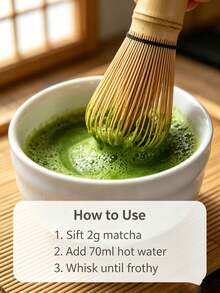 5pcs Matcha Whisk Set, Ceramic Matcha Set Includes White Matcha Bowl, Matcha Whisk (Chasen) And Holder, Tea Sifter, Bamboo Tea Scoop, Suitable For Matcha Lovers, Home Use - White - View 7