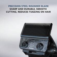Kemei Professional Men's Electric Hair Clipper, USB Rechargeable With Charging Base, Long Battery Life Hair Trimmer, Powerful External Rotor Hair Clipper, Professional Hair Cutting Set, Suitable For Barbershop And Home Use, Men's Gift - View 4