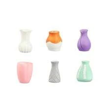 6pcs/Set Mini Resin Flower Vase Set, DIY Miniature Model Small Decor, Suitable For Home, Office And Other Desktop Decoration, Outdoor Garden Potted Plant Decoration, Perfect Holiday Gift - Resin Small Vase - View 11