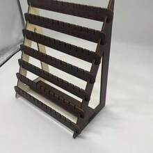 Wooden Walnut Color Minimalist Fashion Multi-Layer Earring Storage Rack, Jewelry Store Earring Display Stand, Jewelry Storage Rack - Multi-layer Earring Storage Rack - View 6
