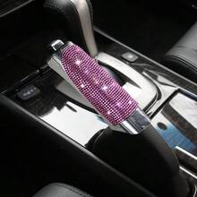 1 Set Penutup Rem Tangan dan Penutup Tuas Persneling Mobil, Dekorasi Kristal Berlian Imitasi, Aksesori Interior Mobil, Cocok untuk Wanita, Aksesori Mobil (Perhatikan Ukuran, Tidak Cocok untuk Semua Model) - Penutup rem tangan bertabur berlian - View 8
