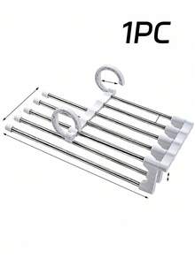 Multi-Layer Pants Rack - Space-Saving Foldable Design, Helps Efficiently Organize Your Closet; Suitable For Jeans, Leggings And Casual Pants Plastic Multi-Layer Pants Rack; Features Non-Marking Anti-Slip Storage Function, Easy To Assemble; Ideal Choice For Holiday Preparation And Seasonal Wardrobe Organization; - Multicolor - View 17