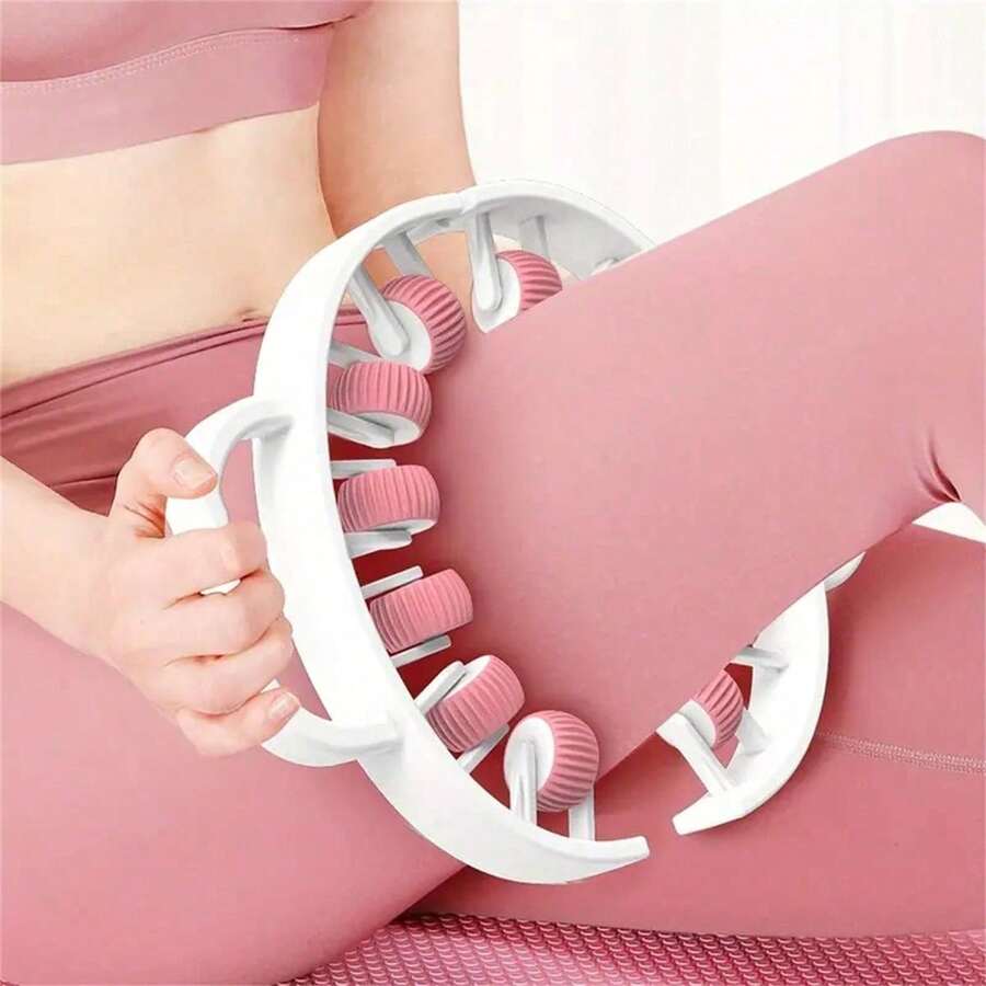 360° Muscle Roller 9-Wheel Ring Leg Massager Suitable For Calves, Legs, Arms, Tennis Elbow And Golf Elbow Plastic Fascia Muscle Roller Fat Burning Trigger Point Release Perfect Mother's Day Gift - Multicolor - View 1