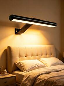 1pc Wireless Rechargeable Battery Powered Wall Lamp, Gold/Black,Color Temperature Remote Control,3 Color Temperatures & Dimmable Wireless Wall Light, Suitable For Bedroom, Living Room, Hallway Decor,With A Timer Function - LED Makeup Mirror Light - View 3