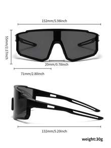 1pc Unisex One-Piece Fashion Outdoor Fashion Glasses, Suitable For Daily Wear, Driving, Cycling, Hiking, Beach Surfing - Multicolor - View 2