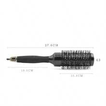 Round Brush Black Heat Conduction Hairbrush Comb For Home Salon Hair Design For Man Woman Blow Drying Curling - Black - View 13