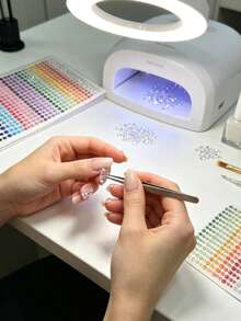 900/Pcs Rainbow Color Round Rhinestone Self-Adhesive Stickers, Party Makeup Face Stickers, Nail Art Decoration, Parent-Child Crafting, Accessory Modification, Photo Album Decoration, Multi-Functional DIY Glitter Rhinestone Stickers - Multicolor - View 6