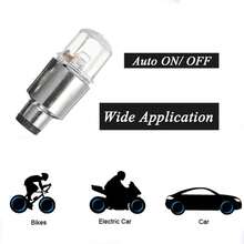 2 paquetes de luces LED para válvulas de neumáticos de coche, luces de neumáticos con colores intermitentes, luces ambientales de neón universales e impermeables para coche, bicicleta, tapas de válvulas de neumáticos, luces decorativas. - Caqui - Ver 3