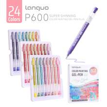 Languo New Product Launch 216/126/72/54/36/24 Color Bright Gel Pen Set (With Color Gift Box) Bright Gel Pen 1.0mm Gift Box Set High-Grade Color Painting Pen, Suitable For Student Learning, Back To School Season - Blue Fruit P600-55 - View 11