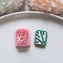 Fresh Art Deco vintage blomformad polymerlerestans, ihålig inlagd mönsterstans, DIY-verktyg för handgjorda örhängen, hängen och broscher, kompatibel med polymerlera, 3D-printad, ren skärning, handgjord smyckes- och blom-DIY-hantverkstillbehör - Geometrisk - Visa 8