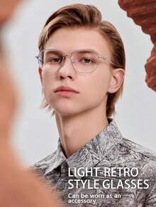 Blue Light Filtering Glasses, Subtle Vintage Style; Designed To Filter Blue Light Emitted From Screens. Includes Glasses Case. Ideal For Office, Study Or Creating A Look. - Glasses [Light Vintage Style] - View 4