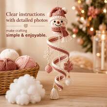 1 Set Spiral Snowman Crochet DIY Kit, Designed For Beginners, Easy To Start. Handmade Knitting, Full Of Fun. Includes Detailed English Instructions And Step-By-Step Video Tutorials, One Step At A Time, Even Beginners Can Complete. Suitable For Birthday, Valentine's Day, Mother's Day, Christmas, Halloween, Back To School, Ramadan And Other Holidays, An Ideal Gift Choice Filled With Heart. - C-Multicolor Set - View 7
