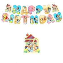 Themed Happy Birthday Banner, Cartoon Dog Letter Flag Garland, Birthday Party Hanging Banner Decor For Wall Party Supplies - View 6