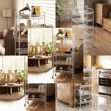 Five-Steel Mesh Basket Storage Trolley, With Wheels - White - T0001-01-8552 - View 2