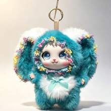 1pc Cute Rabbit Plush Doll Pendant New Hot-Selling Item, Big Ears Lace Trim PVC Doll - 1PC - View 5