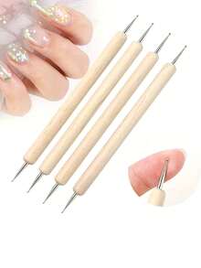 15Pcs Nail Art Dotting Pen Set, Double Ended Dotting Tools, Multi Size Heads For Nail Dot Pattern Drawing - Multicolor - View 5