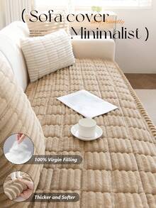 1 buah Sarung Sofa Flanel Minimalis Modern - Lembut & Nyaman, Tanpa Bantalan, Ramah Hewan Peliharaan, Dapat Dicuci dengan Mesin, Cocok untuk Sofa Seksi 1-4 Dudukan, Dekorasi Multifungsi untuk Ruang Tamu, Kamar Tidur, Kantor - MultiWarna - View 3