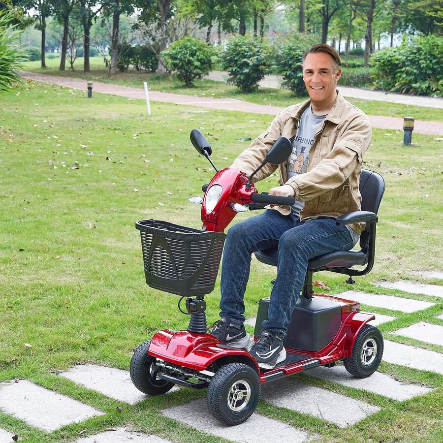 Mobility Scooter - Red - View 1