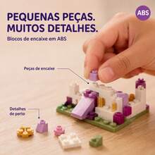 Castelo Infantil Blocos de Montar 8 em 1 Mini Peças Construção Criatividade Coleção - Multicolorido - Visão 8