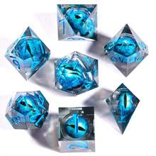 7pcs Rotating Resin Eyeball Dice, Suitable For Role-Playing Games, MTG Tabletop Games, Role-Playing Dice Games, Christmas, Halloween, Thanksgiving, Birthday Party Offer - Multicolor - View 12