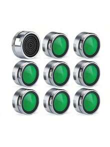 Silver Plastic Water-Saving Faucet Aerator, M24 Thread Bathroom Faucet Aerator, Replaceable Filter Mixed Nozzle, Suitable For Kitchen Sink, Polished Plastic - A - View 6