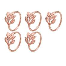 1pc/5pcs/10pcs/12pcs Reusable Gold-Plated Alloy Napkin Rings: Smooth Edges, Easy To Clean, Suitable For Weddings, Parties, Celebrations And Holiday Dinners - Multicolor - View 14